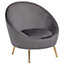 Velvet Accent Chair Grey LANGA