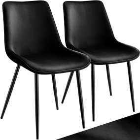 Velvet Accent Chair Monroe, Set of 2 - black