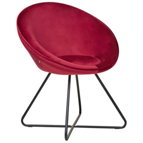 Velvet Accent Chair Red FLOBY II