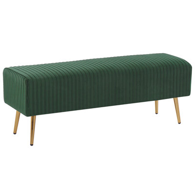 Velvet Bedroom Bench Green PATERSON