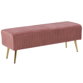Velvet Bedroom Bench Pink PATERSON