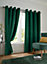 Velvet Blackout 46" x 72" Green (Ring Top Curtains) Pair