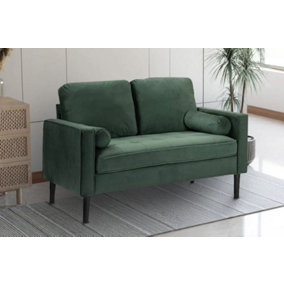 Velvet Bottle Green 2 Seater Sofa