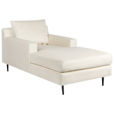 Velvet Chaise Lounge Beige GUERET