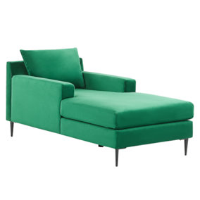 Velvet Chaise Lounge Green GUERET