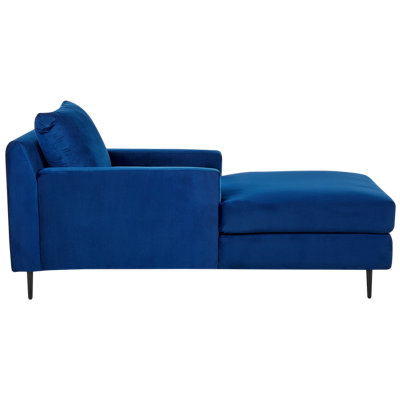 Velvet Chaise Lounge Navy Blue GUERET