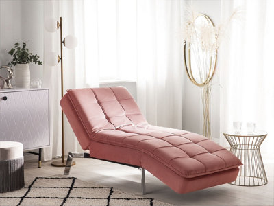 Velvet Chaise Lounge Pink LOIRET