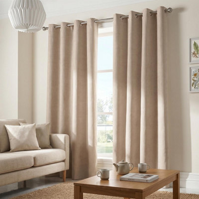 Velvet Chenille Ring Top Curtains