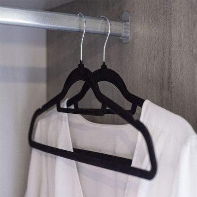 Velvet Coat Hangers Black - Pack of 50
