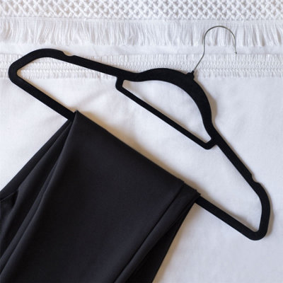 Velvet Coat Hangers Black - Pack of 50 - 4