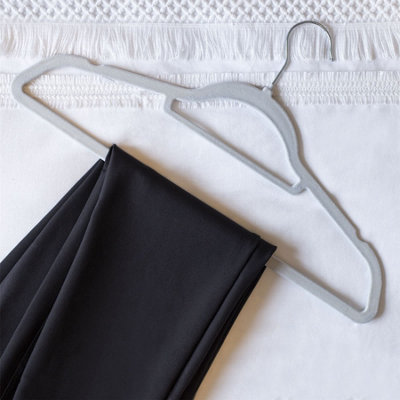 Velvet Coat Hangers Grey - Pack of 50 - 4