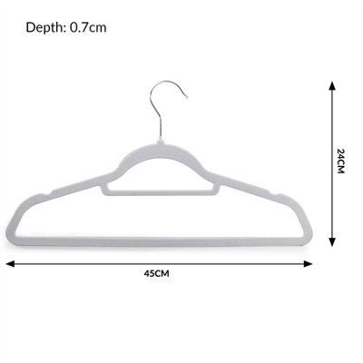Velvet Coat Hangers Grey - Pack of 50 - 5