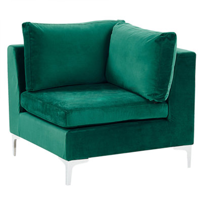 Velvet Corner Section Green EVJA