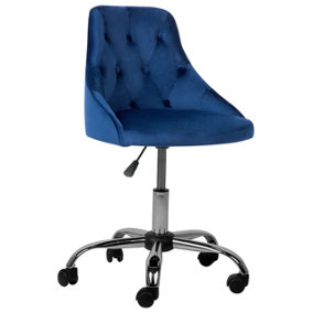 Velvet Desk Chair Cobalt Blue PARRISH
