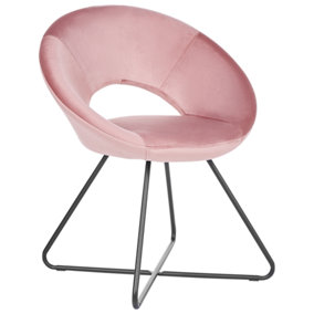 Velvet Dining Chair Pink RACHEL