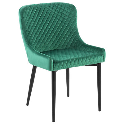 Velvet Dining Chair Set of 2 Green SOLANO