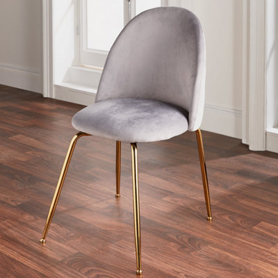 Velvet Dining Chairs - Gold Legs (set of 2)