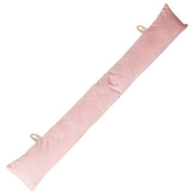 Velvet Draught Excluder - 60cm x 12cm - Pink