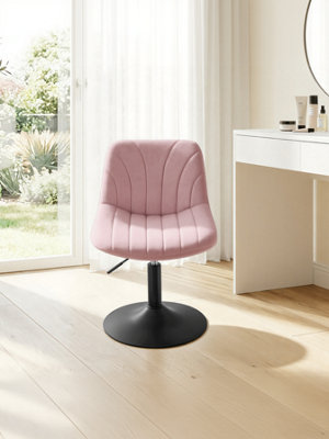 pink velvet dressing table chair Duhome Contemporary Velvet Seashell Accent Chair- Makeup Vanity Chair for  Living Room, Bedroom, Pink and Gold