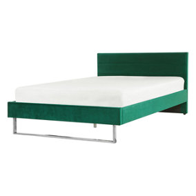 Velvet EU Double Bed Green BELLOU