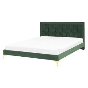 Velvet EU Double Bed Green LIMOUX