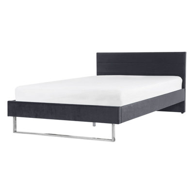 Velvet EU Double Bed Grey BELLOU