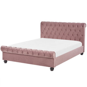 Velvet EU Double Bed Pink AVALLON