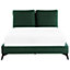 Velvet EU Double Size Bed Green MELLE