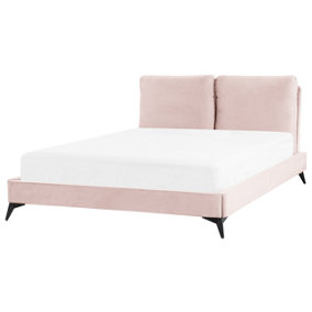 Velvet EU Double Size Bed Pink MELLE