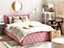 Velvet EU Double Size Ottoman Bed Pink ROCHEFORT