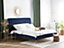 Velvet EU King Size Bed Blue MARVILLE