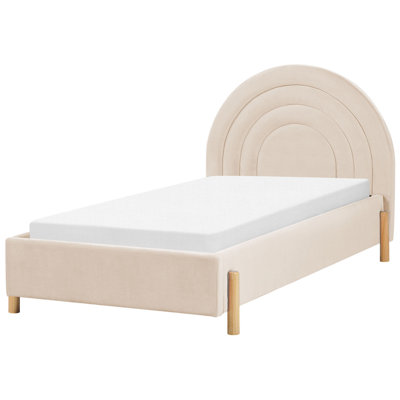 Velvet EU Single Size Bed Beige ANET