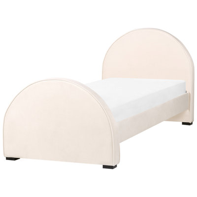 Velvet EU Single Size Bed Beige NOZAY