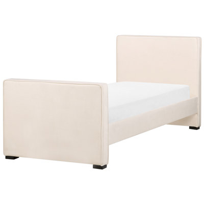 Velvet EU Single Size Bed Beige TEENIE