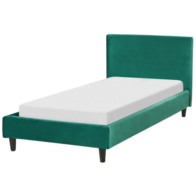 Velvet EU Single Size Bed Dark Green FITOU