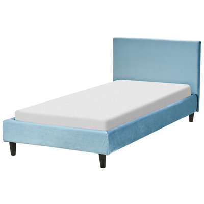 Velvet EU Single Size Bed Light Blue FITOU