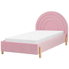 Velvet EU Single Size Bed Pink ANET