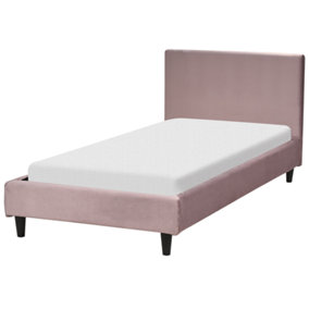 Velvet EU Single Size Bed Pink FITOU