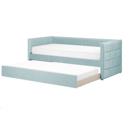 Velvet EU Single Trundle Bed Mint Green CHAVONNE