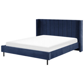 Velvet EU Super King Size Bed Blue VILLETTE