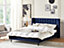 Velvet EU Super King Size Bed Blue VILLETTE