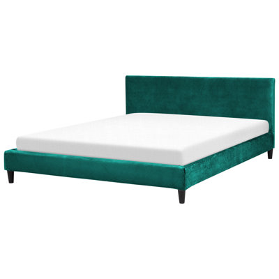 Velvet EU Super King Size Bed Emerald Green FITOU