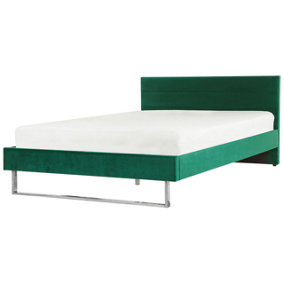 Velvet EU Super King Size Bed Green BELLOU