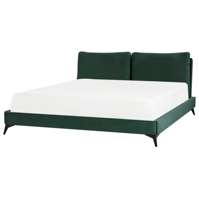 Velvet EU Super King Size Bed Green MELLE