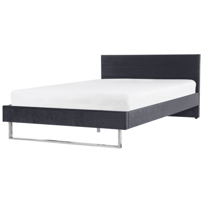 Velvet EU Super King Size Bed Grey BELLOU