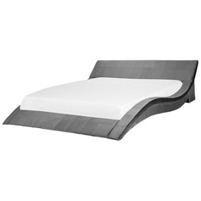Velvet EU Super King Size Bed Grey VICHY