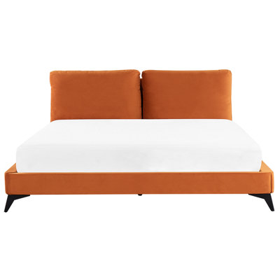 Velvet EU Super King Size Bed Orange MELLE