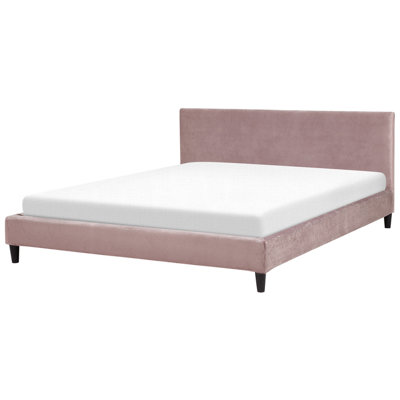 Velvet EU Super King Size Bed Pink FITOU