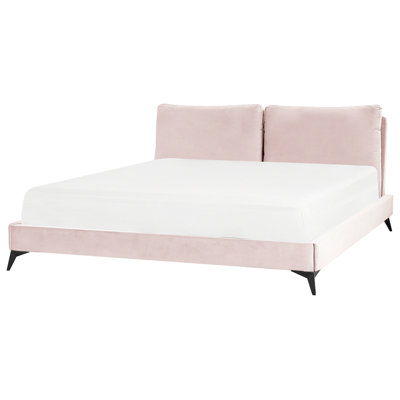 Velvet EU Super King Size Bed Pink MELLE