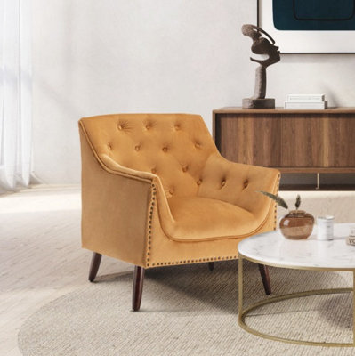 Velvet Gold Franca Accent Chair